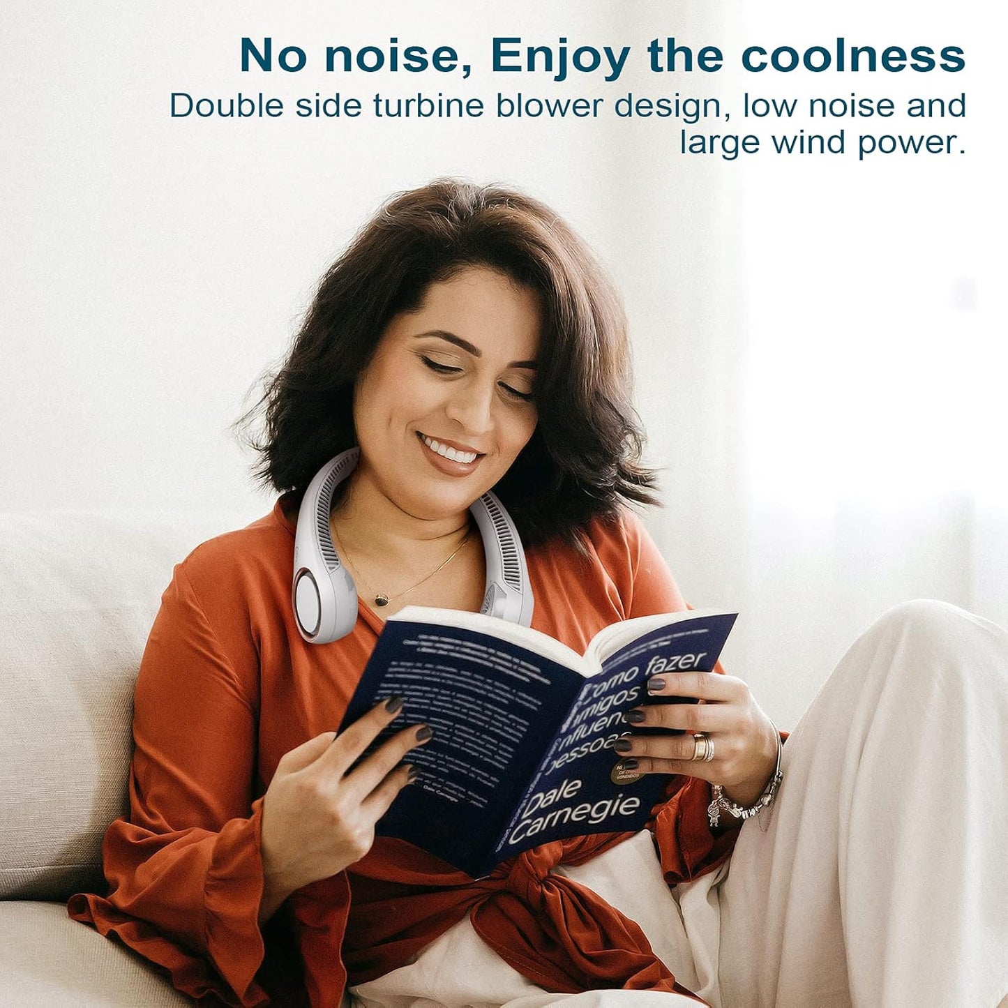 Neck Fan: Portable Personal Neck Cooling Rechargeable Bladeless Fan