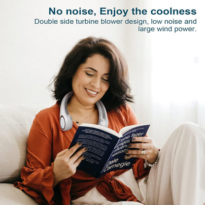 Neck Fan: Portable Personal Neck Cooling Rechargeable Bladeless Fan